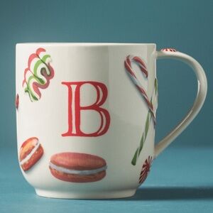 Holifaye stoneware ceramic‎ mug * Christmas monogram B